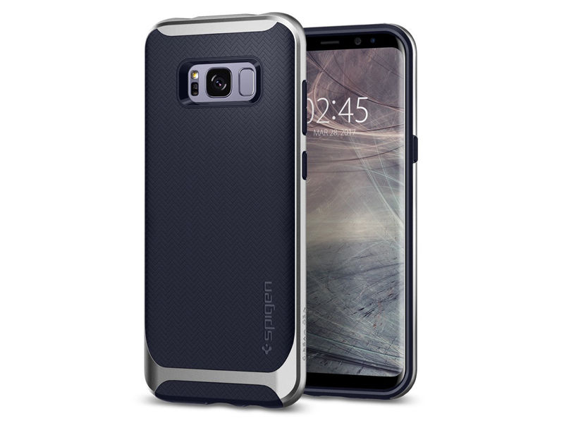 Etui Spigen Neo Hybrid Samsung S8 - Silver Arctic - Srebrny || Granatowy